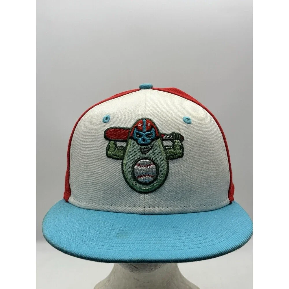 New Era 59FIFTY MiLB Down East Wood Ducks Luchadores Avocado Fitted Hat 7 1/4